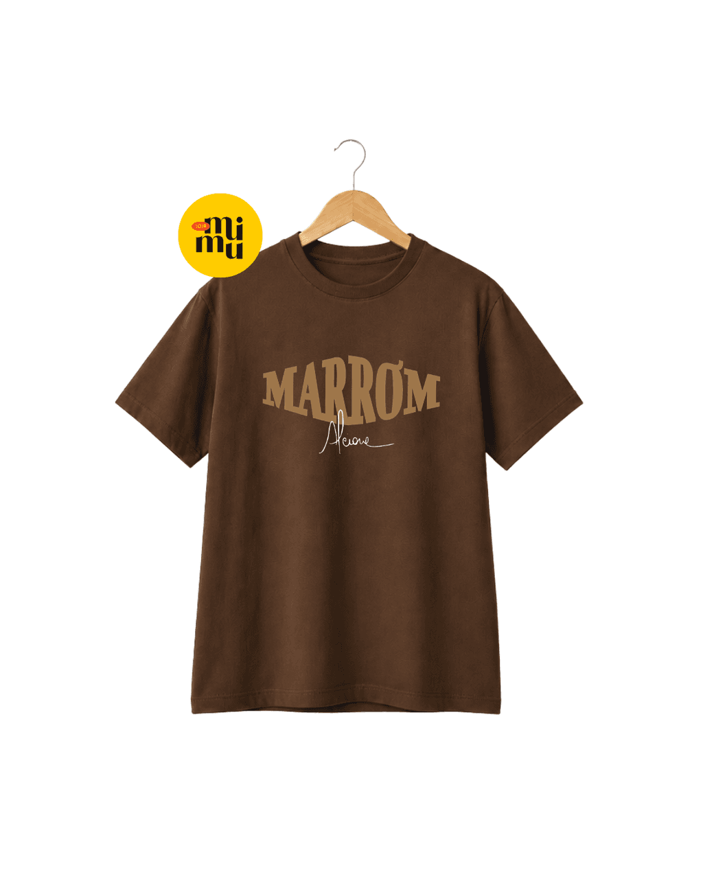 Camisas Alcione - Tipografia Marrom + Autógrafo