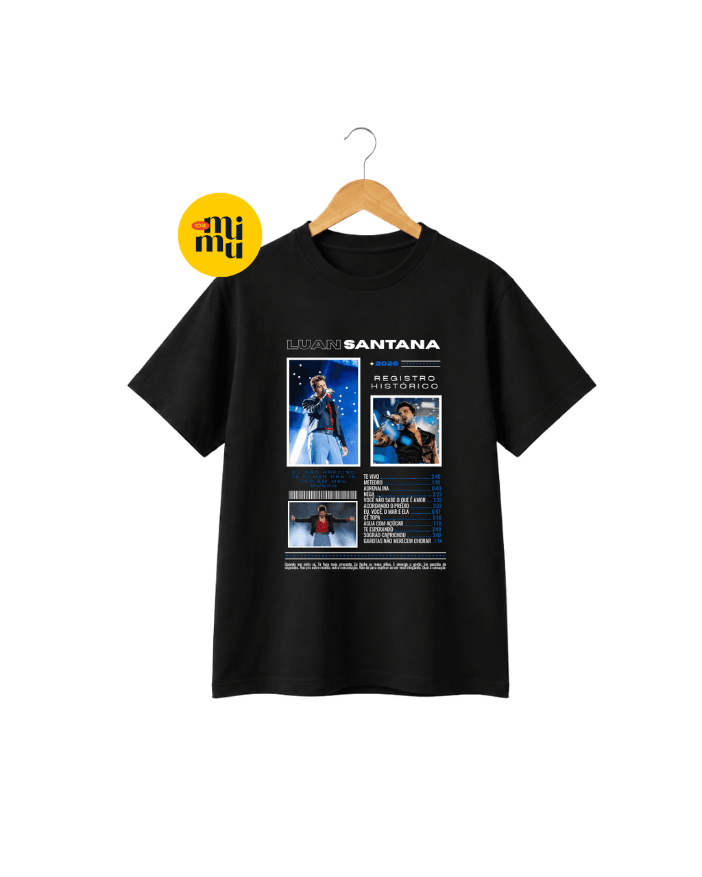 Camisa Luan Santana - Estilo Cartaz