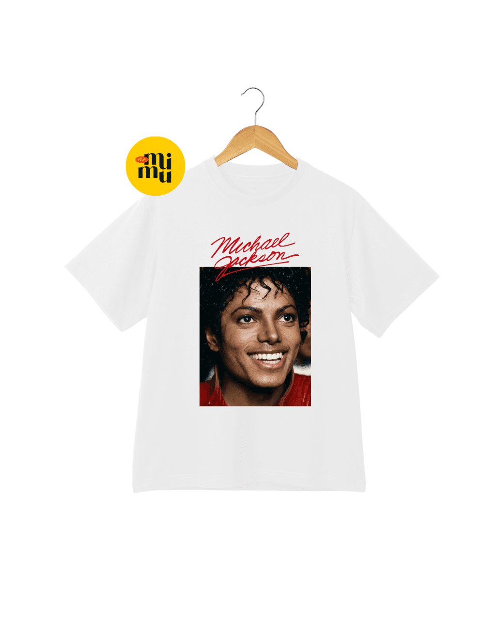 Camisas Michael Jackson Foto Ampla Autógrafo vermelho