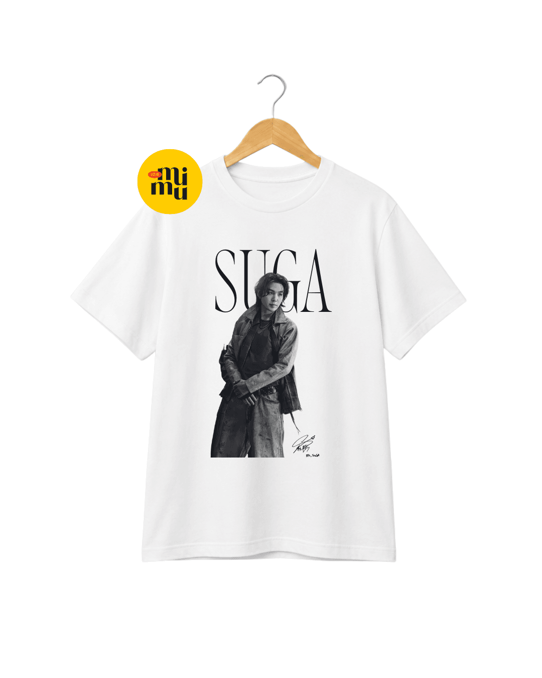 Camisa BTS - Suga P&B Halftone