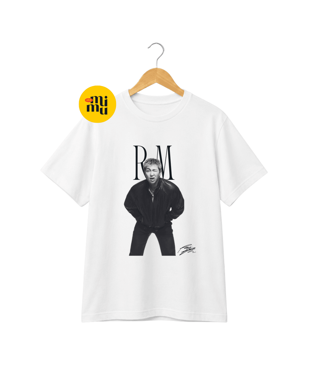 Camisa BTS - RM P&B Halftone