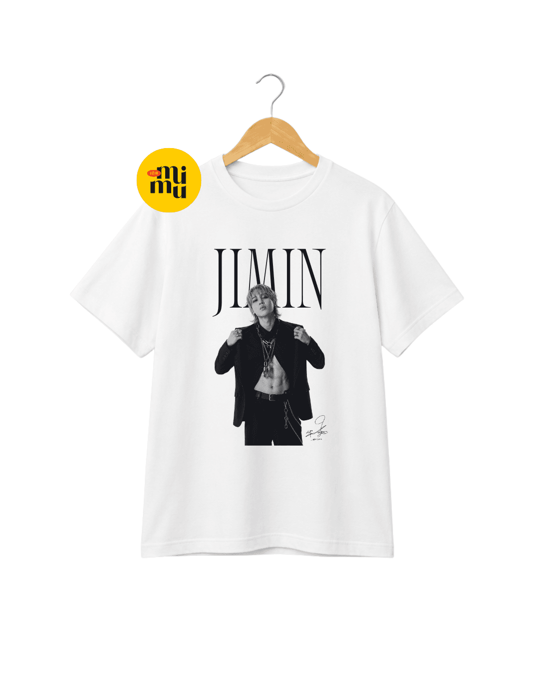 Camisa BTS - Jimin P&B Halftone