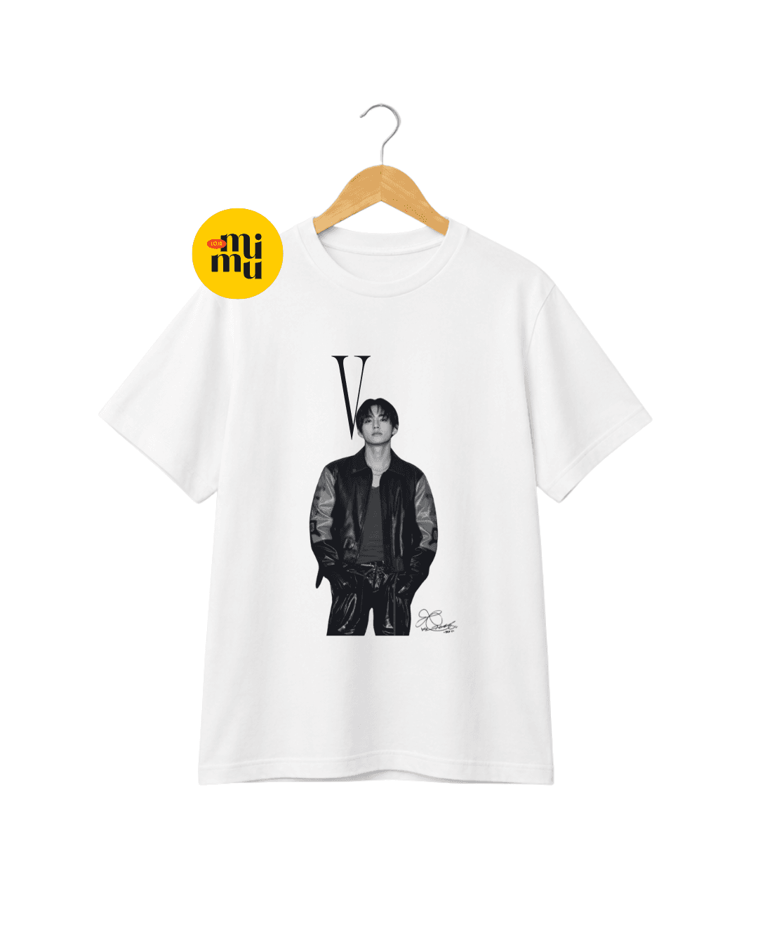 Camisa BTS - V P&B Halftone