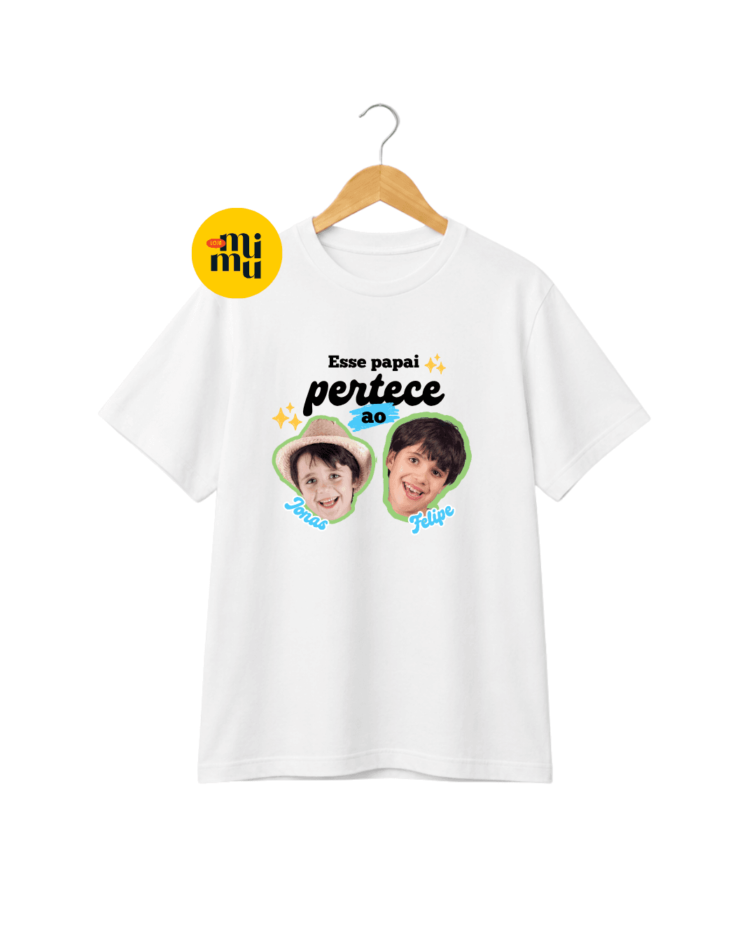 Camisa -Dia dos Pais - Esse papai pertence - Figurinha cabeça
