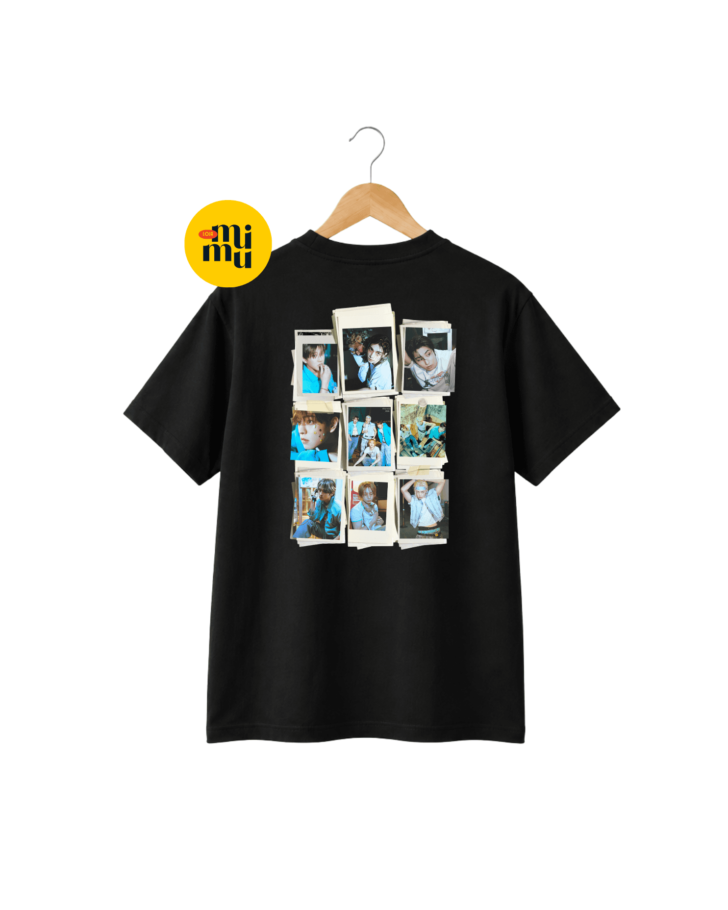 Camisa Stray Kids - Polaroids Retrô