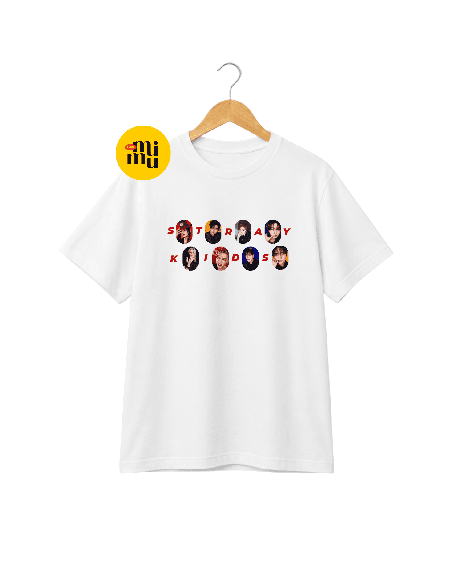 Camisa Stray Kids - Rostos Frente