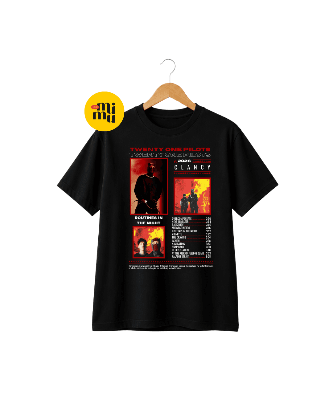 Camisa Twenty One Pilots - Estilo Cartaz