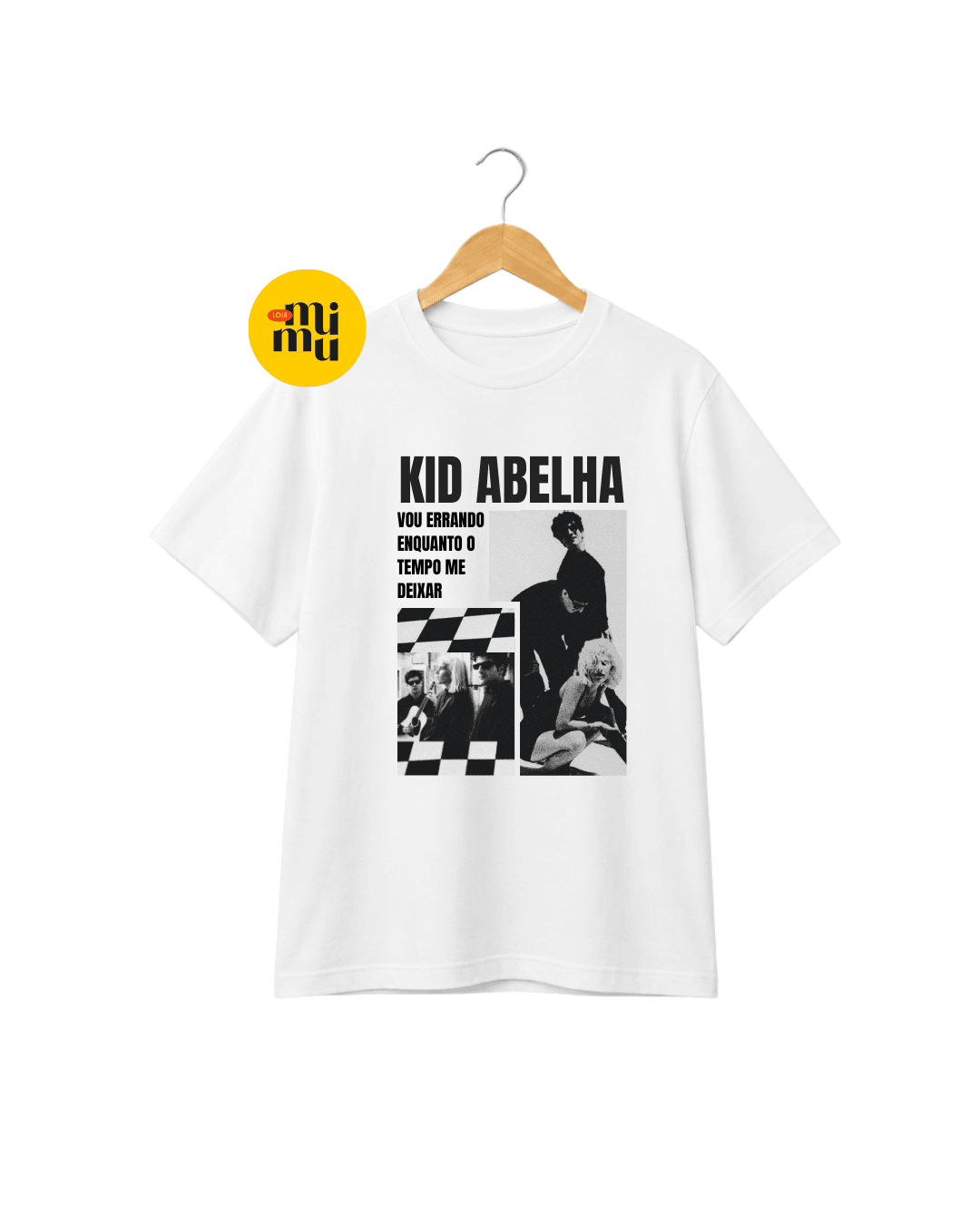 Camisa Kid Abelha - Quadros P&B
