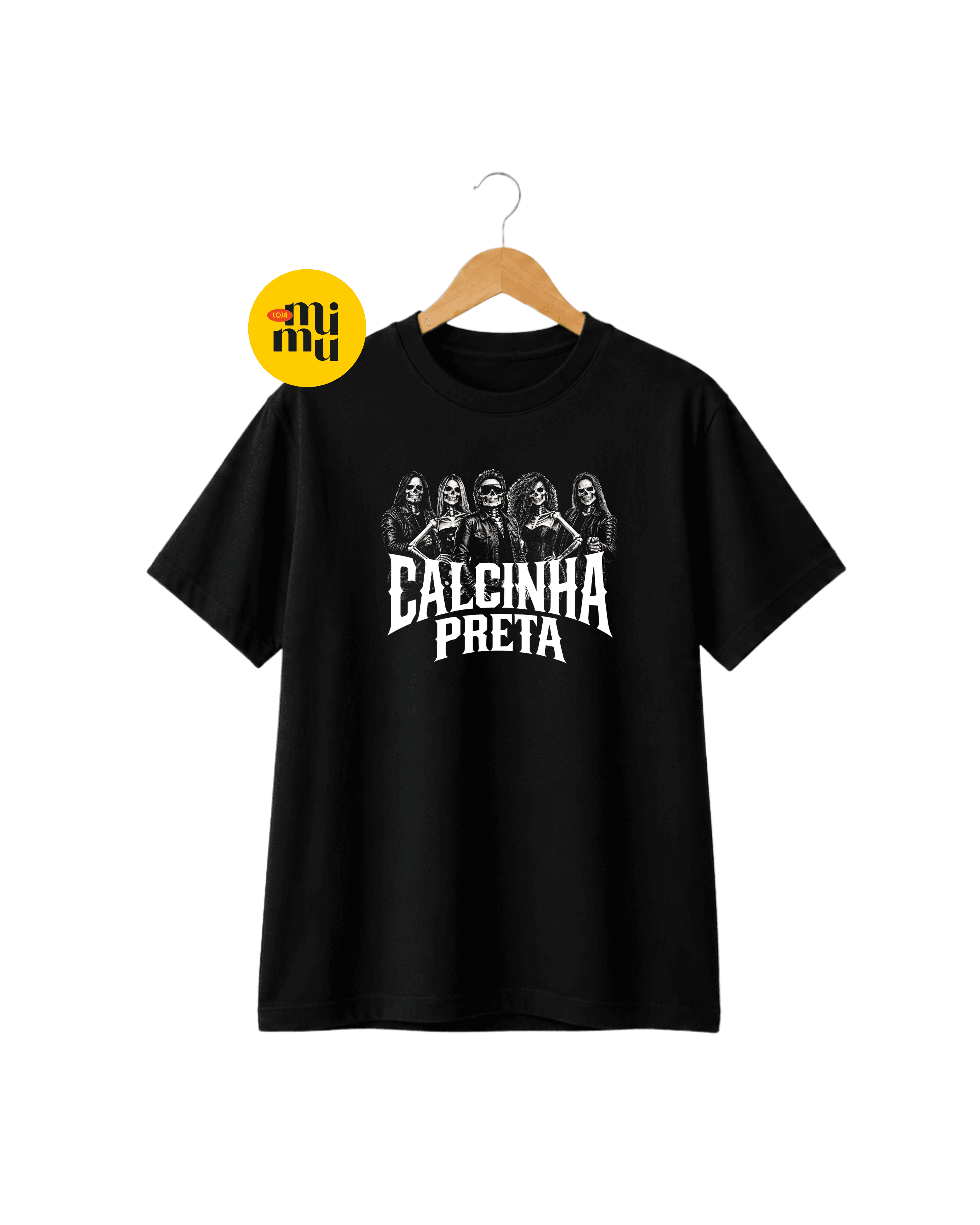 Camisa Calcinha Preta - Rock Caveiras e Tipografia