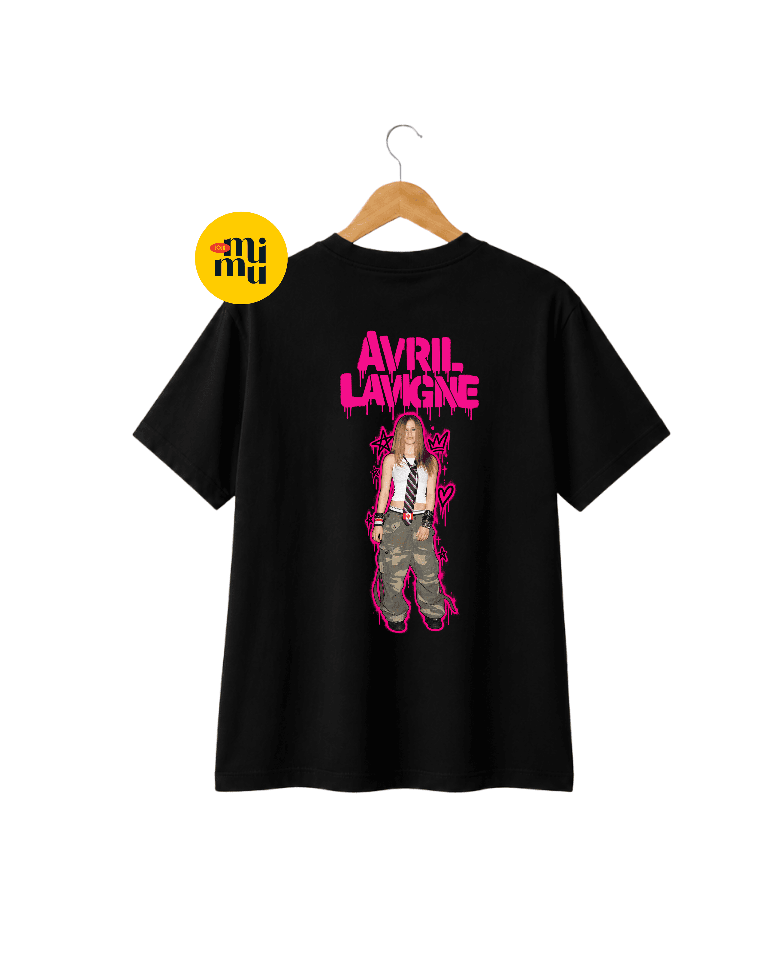 Camisa Avril Lavigne - Avril anos 2000 Vertical + coração