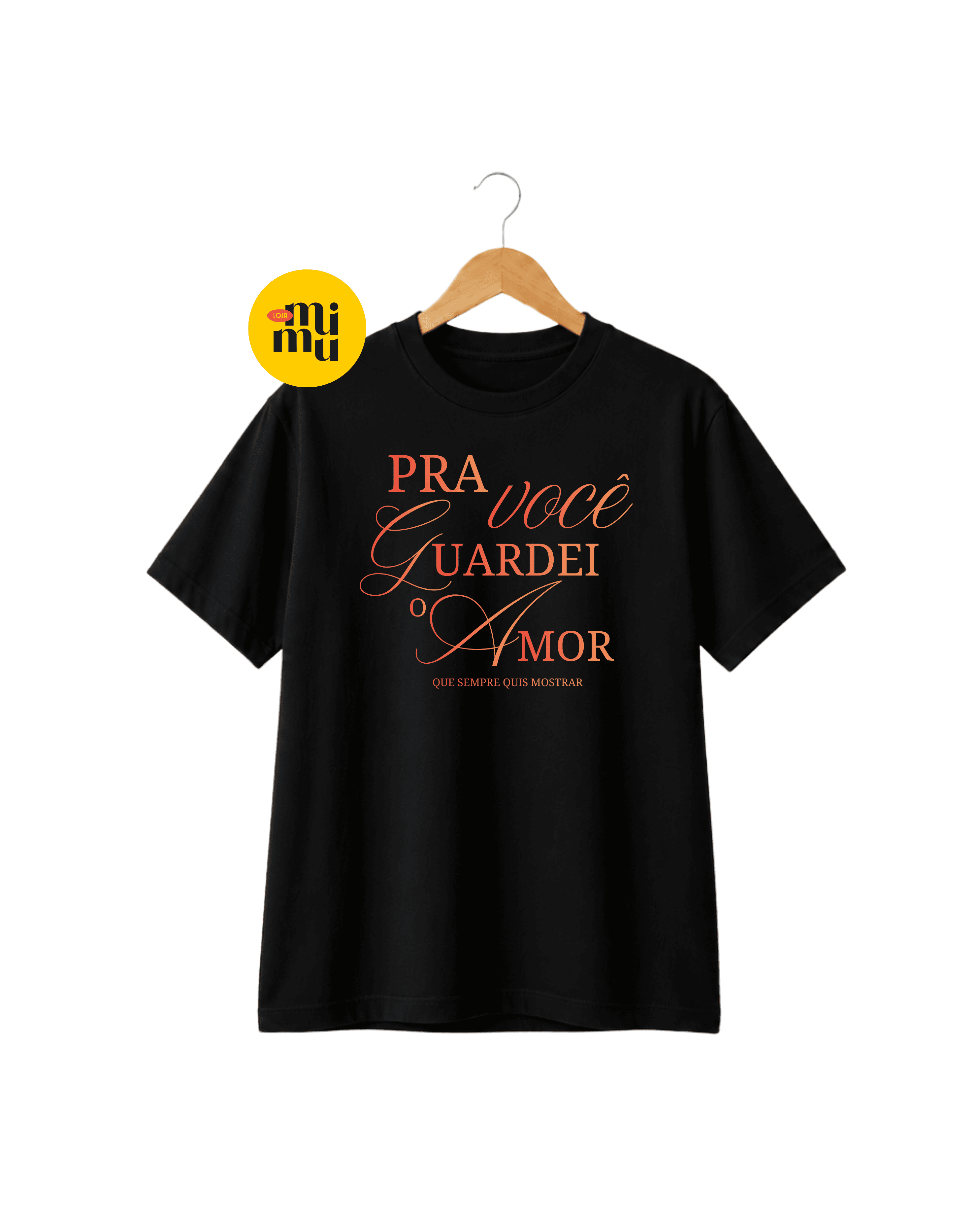 Camisa Nando Reis - Lettering Pra você guardei o amor