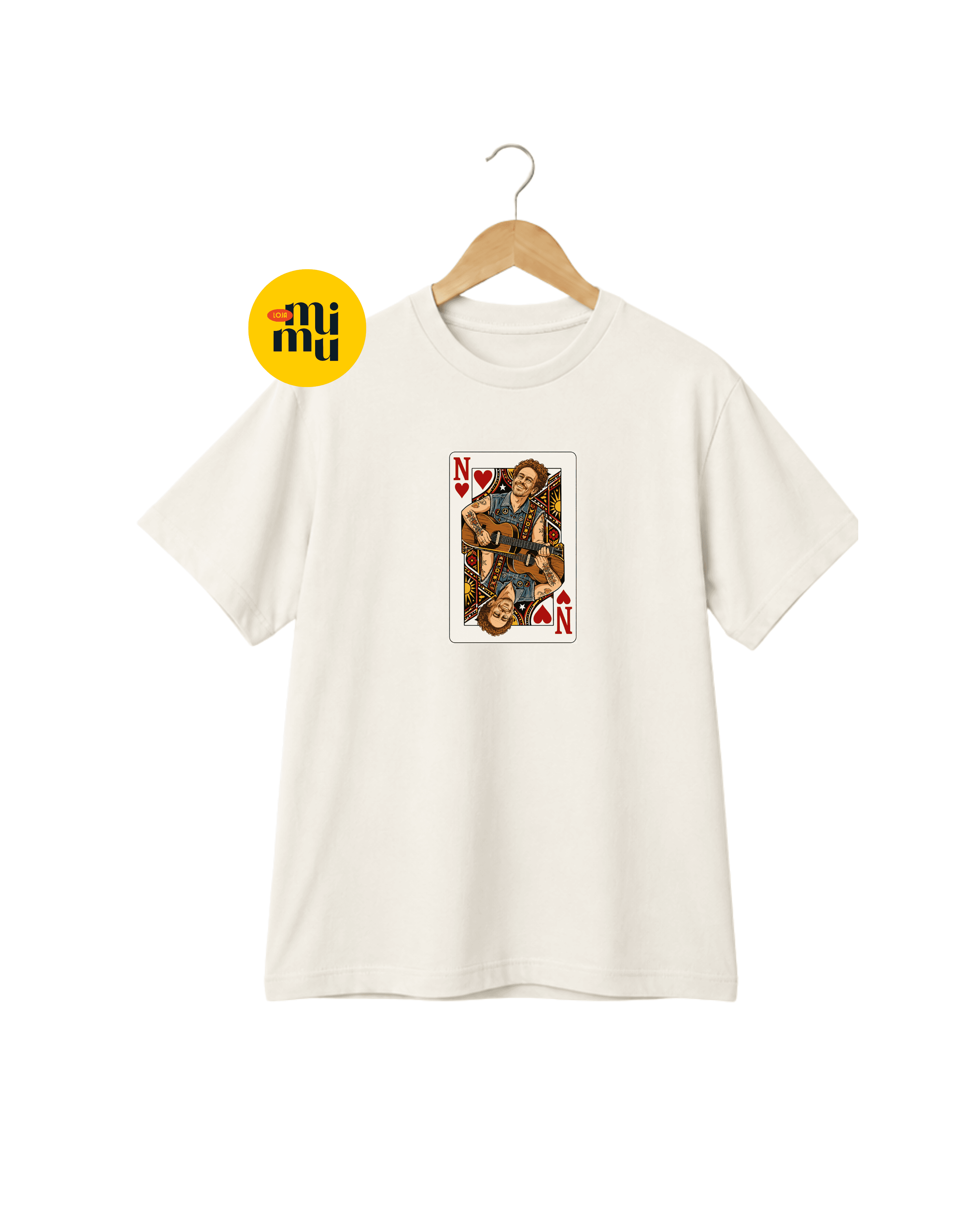 Camisa Nando Reis - N + carta baralho