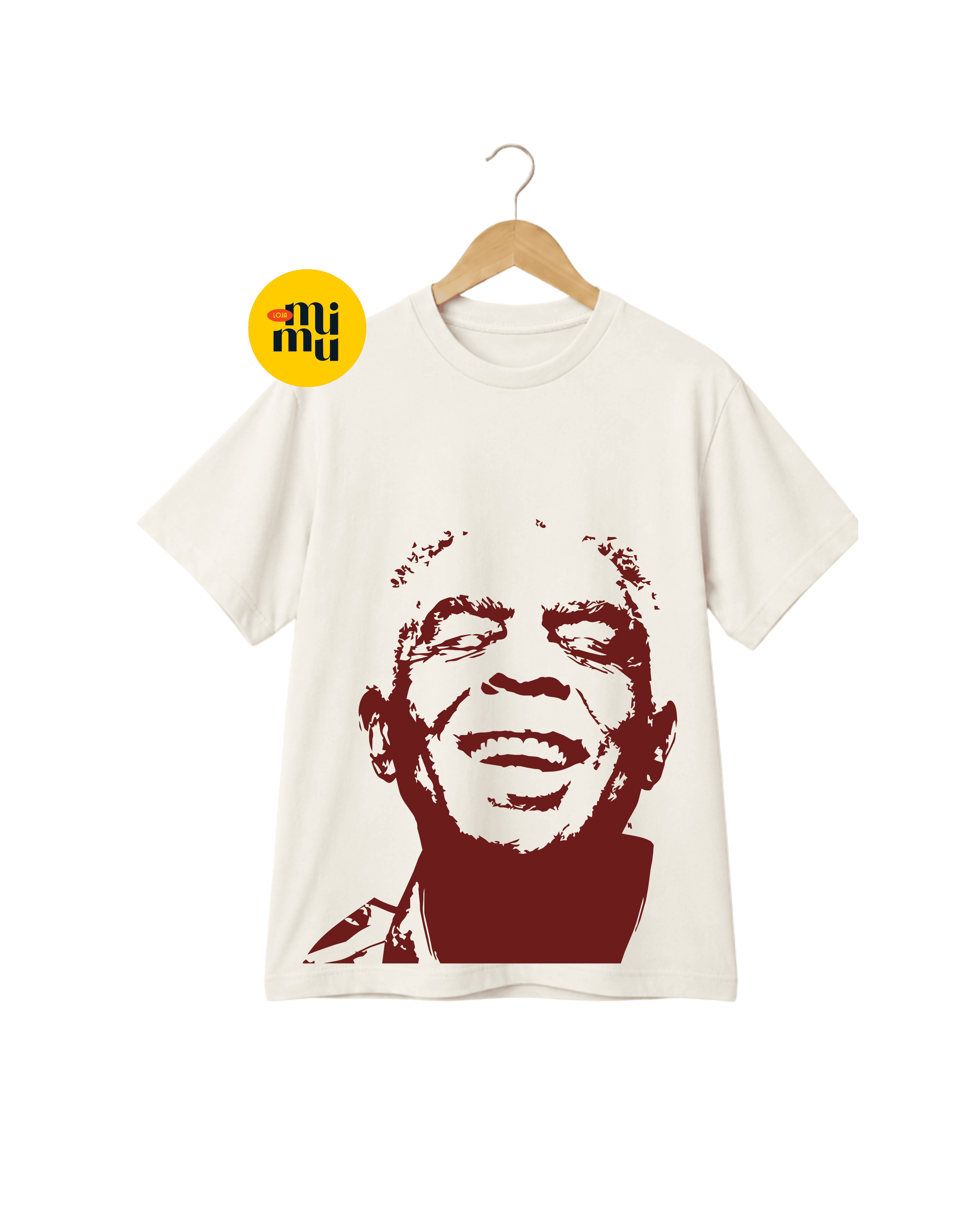 Camisa Gilberto Gil - Halftone rosto + frase costas